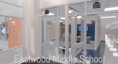 view of new entrance from virtual tour video